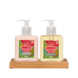 Combo Lavabo Bromélia: Loção, Sabonete e Suporte